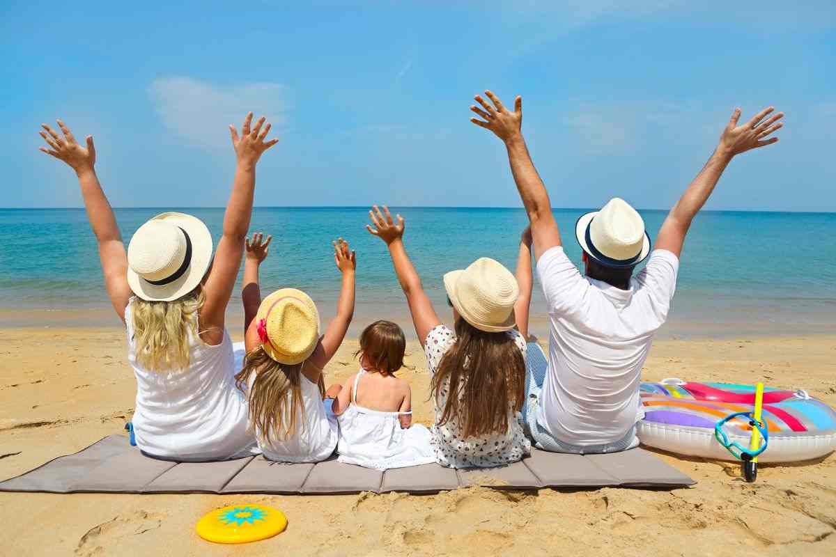 Famiglia in spiaggia