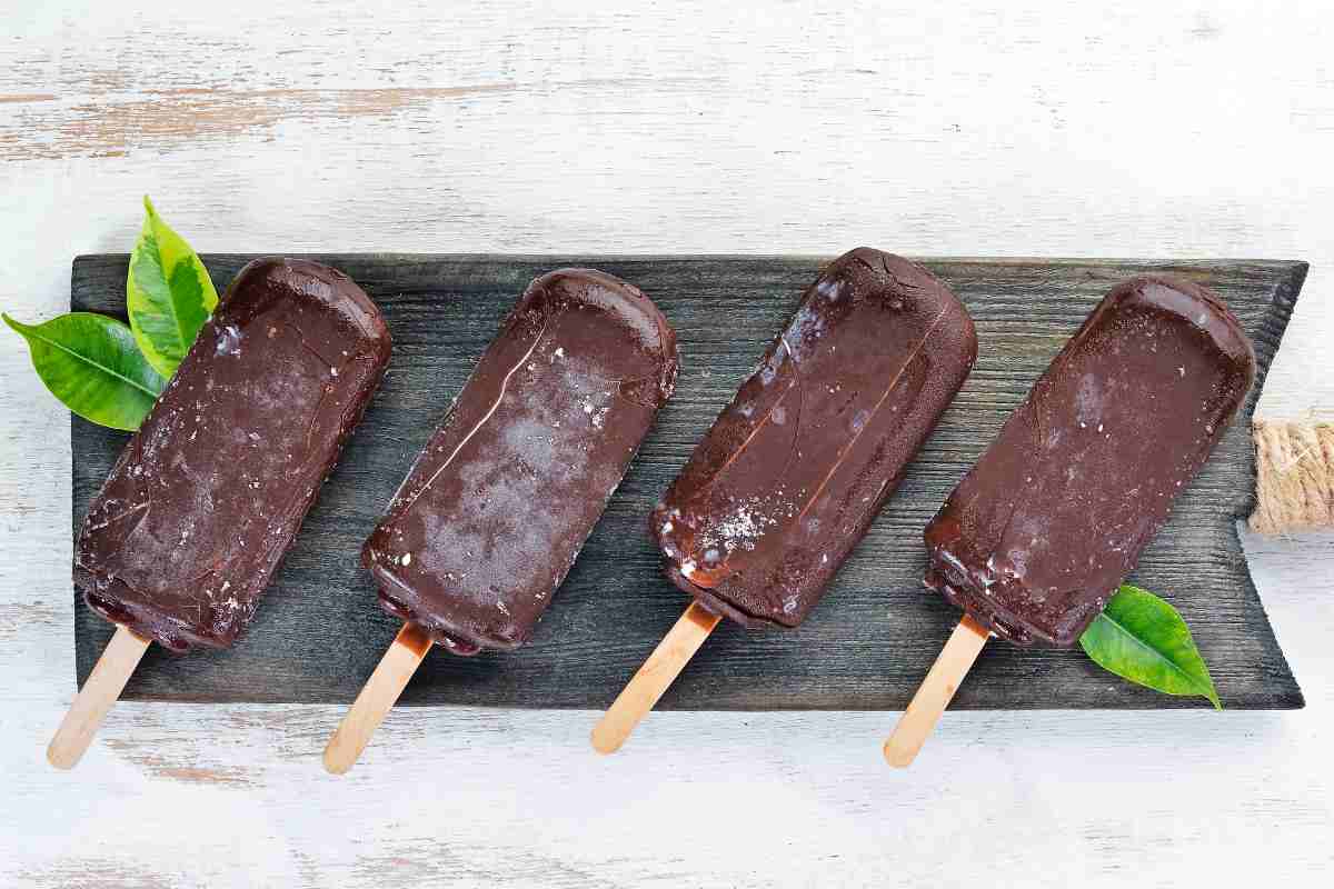 Gelati stecco al cioccolato