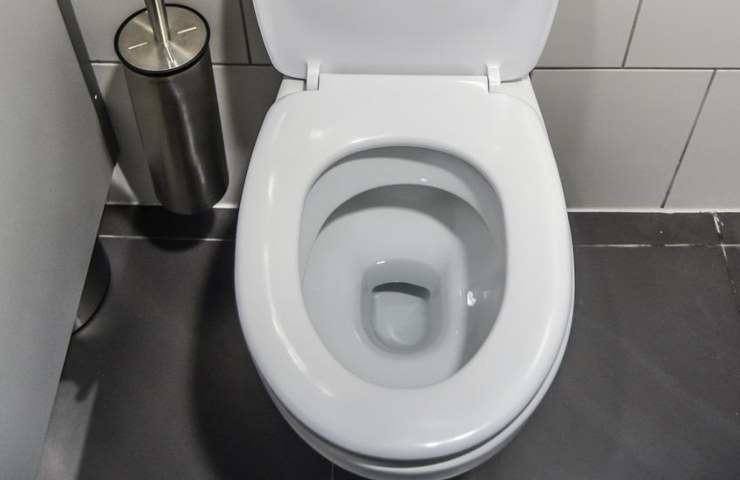 Wc bianco con scopino 